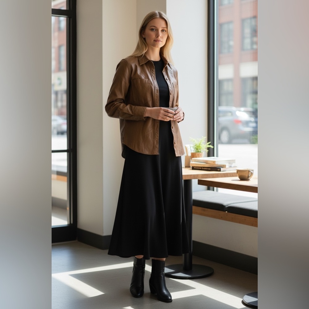 Wilfred - Ganna Camel Tan Leather Jacket